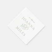  kalligrafie Eenvoudig en elegant huwelijk Servet (Hoek)