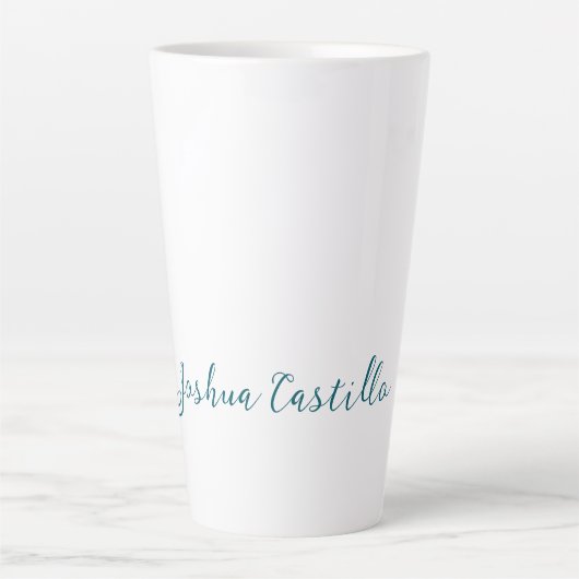 Kalligrafie Eenvoudig Gewone Professionele Naam Latte Mok (Voorkant)