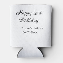 Kalligrafie Eenvoudig Minimaal Gelukkige 2e Verjaa Blikjeskoeler