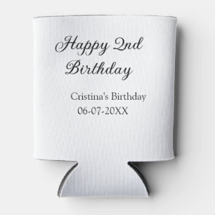 Kalligrafie Eenvoudig Minimaal Gelukkige 2e Verjaa Blikjeskoeler