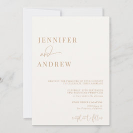 Kalligrafie Eenvoudige Elegante Moderne Huwelijk Kaart