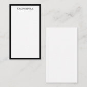 Kalligrafie Eenvoudige Zwart Wit Verticale Sjabloo Notitiekaartje (Voorkant / Achterkant)