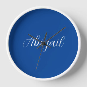 Kalligrafie Elegant Blauw Wit Eenvoudige Naam