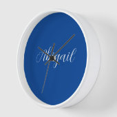 Kalligrafie Elegant Blauw Wit Eenvoudige Naam (Hoek)
