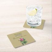 Kalligrafie Elegant Bloemen Welkom Vrijgezellenfee Kartonnen Onderzetters (Insitu)