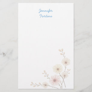 Kalligrafie Elegant Eenvoudig Eigen Naam Briefpapier