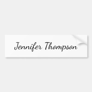 Kalligrafie Elegant Eenvoudig Gewone Naam Bumpersticker