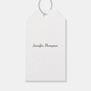 Kalligrafie Elegant Eenvoudig Gewone Naam Cadeaulabel
