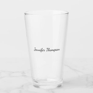 Kalligrafie Elegant Eenvoudig Gewone Naam Glas