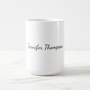 Kalligrafie Elegant Eenvoudig Gewone Naam Koffiemok