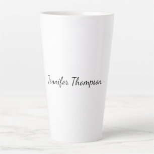 Kalligrafie Elegant Eenvoudig Gewone Naam Latte Mok