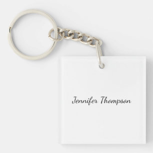 Kalligrafie Elegant Eenvoudig Gewone Naam Sleutelhanger