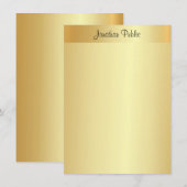 Kalligrafie Elegant Goud Sjabloon Script Modern (Voorkant / Achterkant)