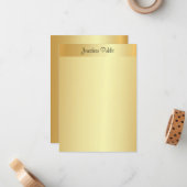 Kalligrafie Elegant Goud Sjabloon Script Modern (Voorkant / Achterkant in situ)