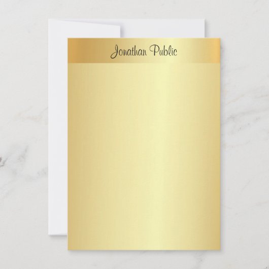 Kalligrafie Elegant Goud Sjabloon Script Modern (Voorkant)