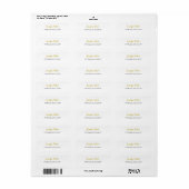 Kalligrafie Elegant Goud Zwart & Wit Chic Plain Etiket (Full Sheet)