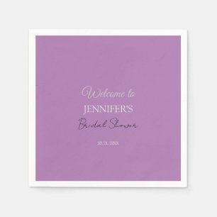 Kalligrafie Elegant Lavendel Welkom Vrijgezellenfe Servet