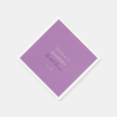 Kalligrafie Elegant Lavendel Welkom Vrijgezellenfe Servet (Hoek)