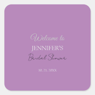 Kalligrafie Elegant Lavendel Welkom Vrijgezellenfe Vierkante Sticker