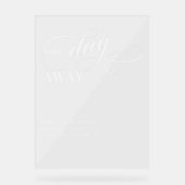 Kalligrafie Elegant One Day Away Repetitie Diner Acryl Bord (Voorkant)