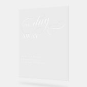 Kalligrafie Elegant One Day Away Repetitie Diner Acryl Bord (Hoek)