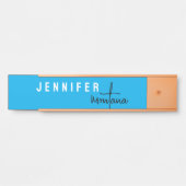 Kalligrafie Elegant Plain Voeg eigen naam toe Deurbordje (Voorkant)