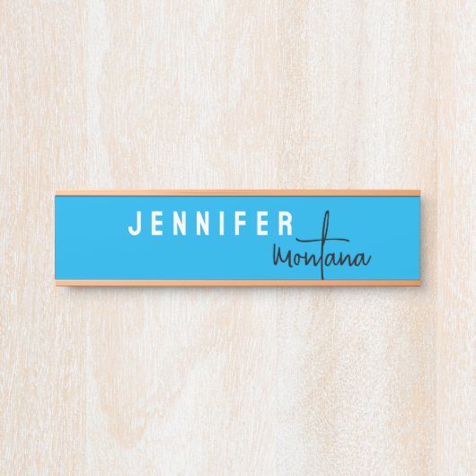 Kalligrafie Elegant Plain Voeg eigen naam toe Deurbordje (Voorkant)