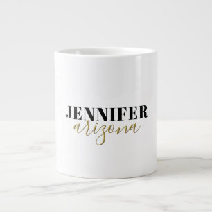 Kalligrafie Elegant Plain Voeg eigen naam toe Grote Koffiekop