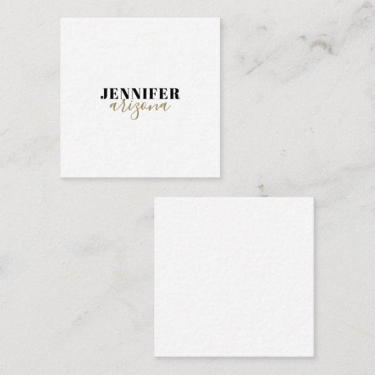 Kalligrafie Elegant Plain Voeg eigen naam toe Informatiekaartje (Voorkant / Achterkant)