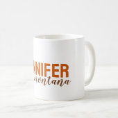 Kalligrafie Elegant Plain Voeg eigen naam toe Koffiemok (Voorkant rechts)