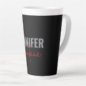 Kalligrafie Elegant Plain Voeg eigen naam toe Latte Mok (Rechterhoek)