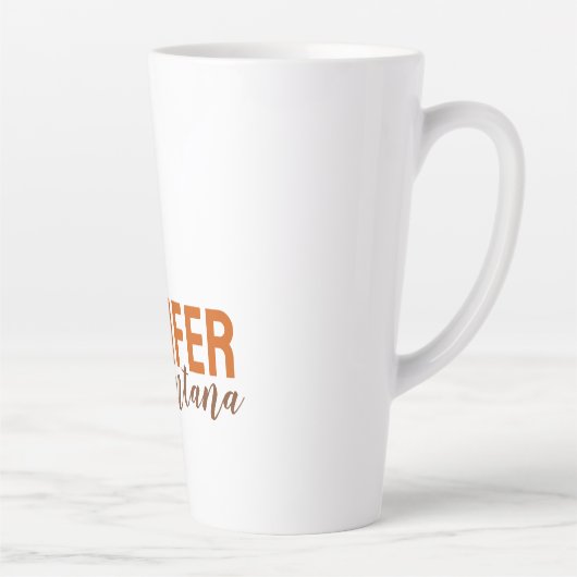 Kalligrafie Elegant Plain Voeg eigen naam toe Latte Mok (Rechts)