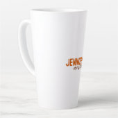 Kalligrafie Elegant Plain Voeg eigen naam toe Latte Mok (Linkerhoek)