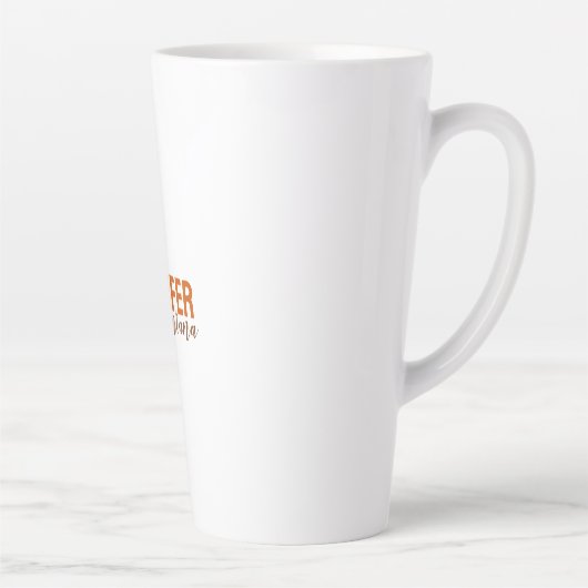 Kalligrafie Elegant Plain Voeg eigen naam toe Latte Mok (Rechts)