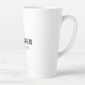 Kalligrafie Elegant Plain Voeg eigen naam toe Latte Mok (Rechts)