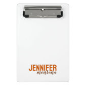 Kalligrafie Elegant Plain Voeg eigen naam toe Mini Klembord (Voorkant)