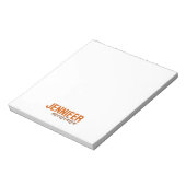 Kalligrafie Elegant Plain Voeg eigen naam toe Notitieblok (Linkerzijde)