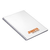 Kalligrafie Elegant Plain Voeg eigen naam toe Notitieboek (Rechterzijde)