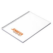 Kalligrafie Elegant Plain Voeg eigen naam toe Notitieboek (Linkerzijde)