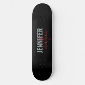 Kalligrafie Elegant Plain Voeg eigen naam toe Persoonlijk Skateboard (Voorkant)