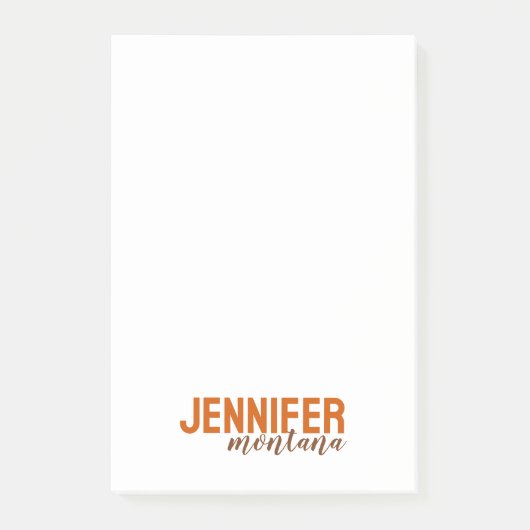 Kalligrafie Elegant Plain Voeg eigen naam toe Post-it® Notes (Voorkant)