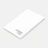 Kalligrafie Elegant Plain Voeg eigen naam toe Post-it® Notes (Schuin)