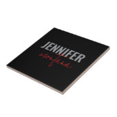 Kalligrafie Elegant Plain Voeg eigen naam toe Tegeltje (Zijkant)