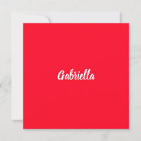 Kalligrafie Elegant Rood Wit Eenvoudig Naam