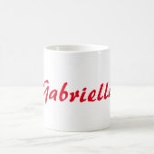 Kalligrafie Elegant Rood Wit Eenvoudige Naam Koffiemok (Center)