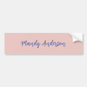 Kalligrafie Elegant Roos Goud Gewoon Eenvoudige Na Bumpersticker