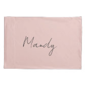 Kalligrafie Elegant Roos Goud Gewoon Eenvoudige Na Kussensloop (Achterkant)