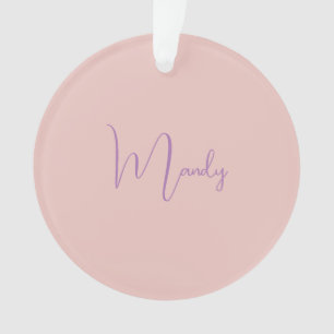 Kalligrafie Elegant Roos Goud Gewoon Eenvoudige Na Ornament