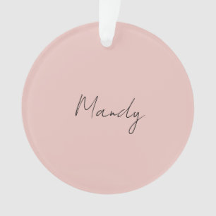 Kalligrafie Elegant Roos Goud Gewoon Eenvoudige Na Ornament