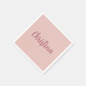 Kalligrafie Elegant Roos Goud Gewoon Eenvoudige Na Servet (Hoek)